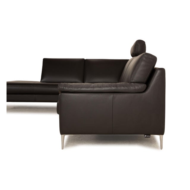 Gray CL 650 Corner Sofa in Anthracite Leather from Erpo For Sale - Image 8 of 9