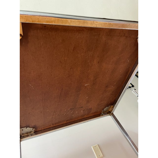 1970s Postmodern Chrome Game or Card Table For Sale In New York - Image 6 of 13