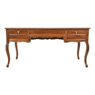 Baker Furniture Style Italian Louis XV Style Rosewood Writing Desk | Newly Refinished For Sale