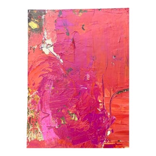 Vintage Abstract Expressionist Painting on Canvas For Sale