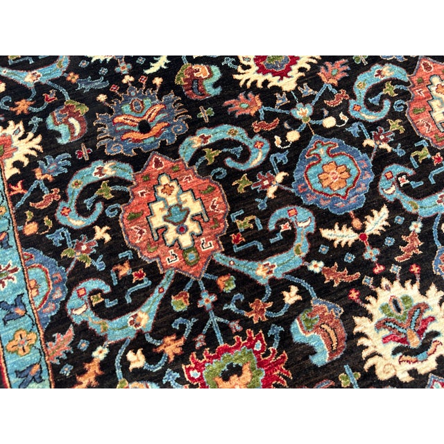 Black Persian Malayer Medallion Hand-Knotted Wool Rug - 4'10" X 6'6" For Sale - Image 6 of 13