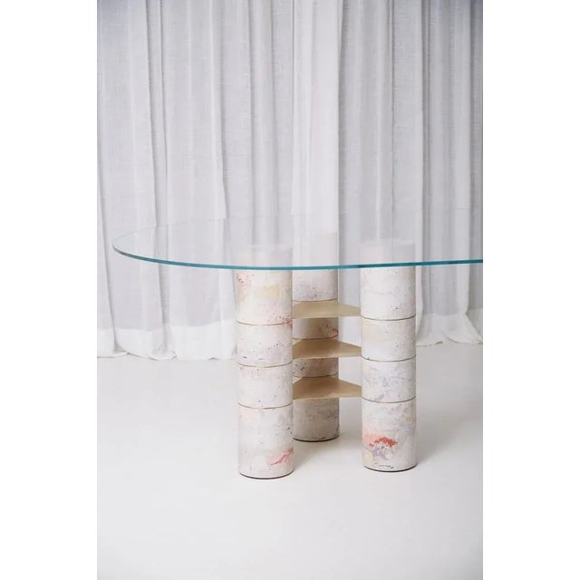 Slices xl dining table by patricia bustos de la torre dimensions: d 120 x w 234 x h 75 cm. Materials: concrete, glass and...