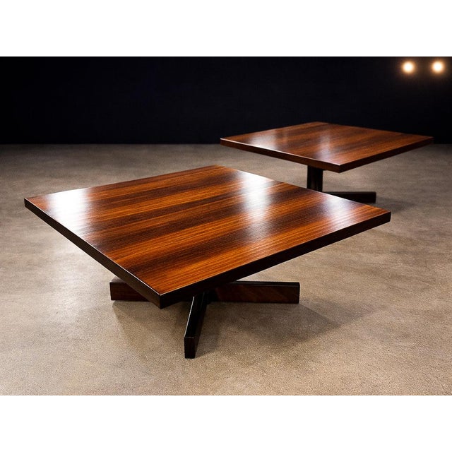 Chanceler Side Tables in Rosewood and Metal, Jorge Zalszupin, 1960s For Sale - Image 12 of 16
