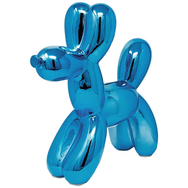 Ceramic Interior Illusions Plus Royal Blue Ceramic Dog Piggy Bank - 12" tall For Sale - Image 7 of 7