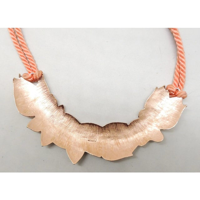 Monet Vintage 1984 Monet Book Piece Enamel Flowers Collar Necklace For Sale - Image 4 of 7