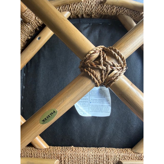 Tan Palecek Capitola Coastal Natural Seagrass Rope Dining Arm Chair For Sale - Image 8 of 8