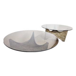 Brutalist Coffee Tables, 1970s, Set of 2 For Sale