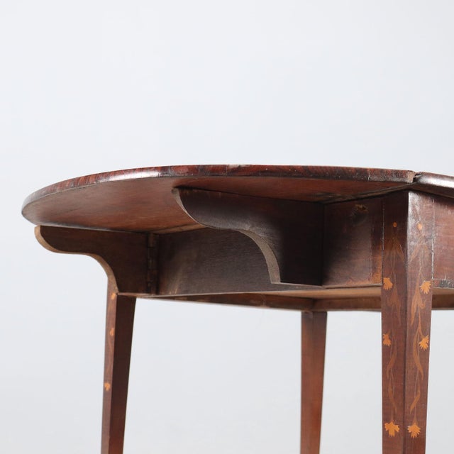 Wood Small English Table in Mahogany For Sale - Image 7 of 13