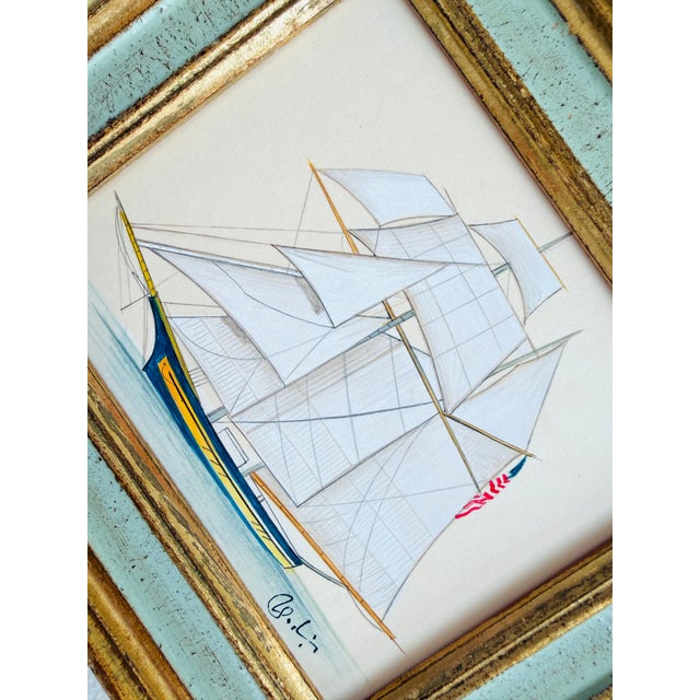Hand-painted by master artists using acrylic paints and natural pigments, this striking sailing ship is brought to life...