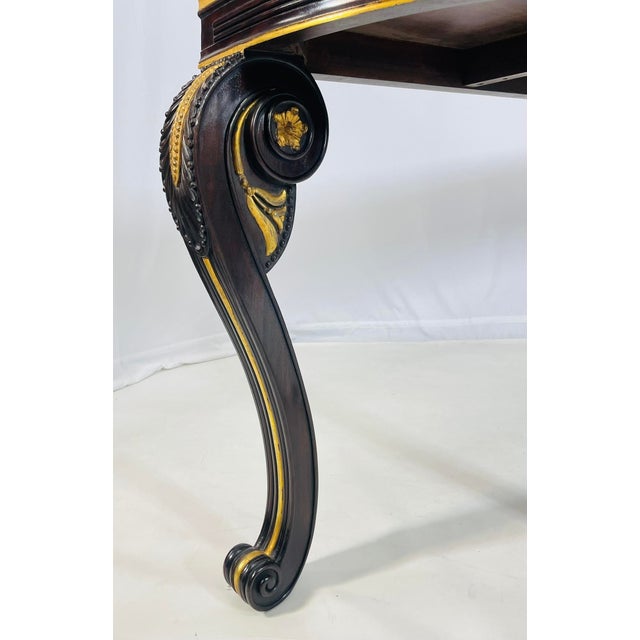 Brown 1990s "Chatsworth" Mahogany & Giltwood Console Table by Dessin Fournir, Los Angeles For Sale - Image 8 of 12