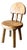 Small Children's Chair in Natural Blond Teak with Three-Bar Back For Sale