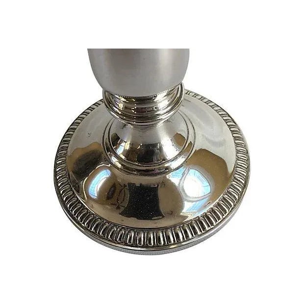 Sterling Silver Candelabras - A Pair For Sale - Image 4 of 10