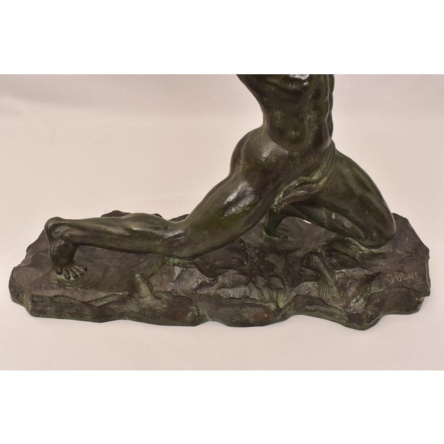 Alexandre Ouline, Art Deco Warrior Man, 20th Century, Bronze For Sale - Image 9 of 12