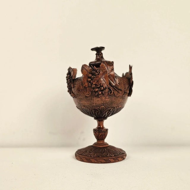 Rustic German or Swiss Carving of an Urn, 19th Century For Sale - Image 3 of 11