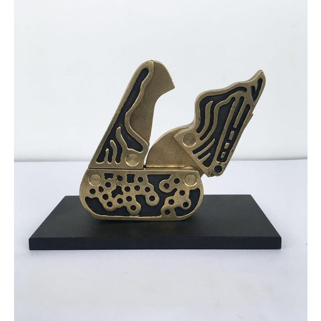 Bruno Chersicla, Abstract Alambicco / Still Kinetic Sculpture, 1980, Painted Metal For Sale - Image 15 of 18