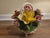 Capodimonte Vintage Capodimonte Italy Porcelain Rose Flower Basket Crown N Original Tag For Sale - Image 4 of 10