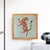 Chinoiserie Original Leaping Tiger Painting in Gold Bamboo Frame, Acrylic on Canvas, 13" X 13" by Tatiana Duperault For Sale - Image 3 of 4