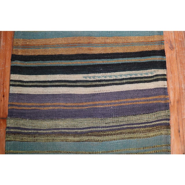 Textile Vintage Zabihi Collection Turkish Kilim Long Runner - 2'5" x 22'6" For Sale - Image 7 of 11