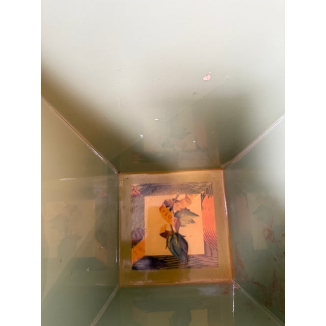 Annie Modica Floral Bathroom Bin, Signed For Sale - Image 11 of 12