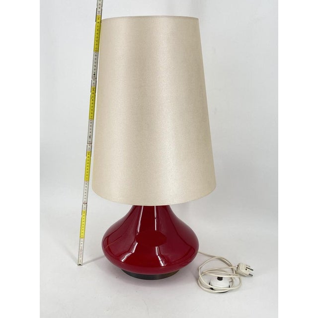 Vintage Floor Lamp with Illuminated Red Glass Base, 1970s For Sale - Image 4 of 9