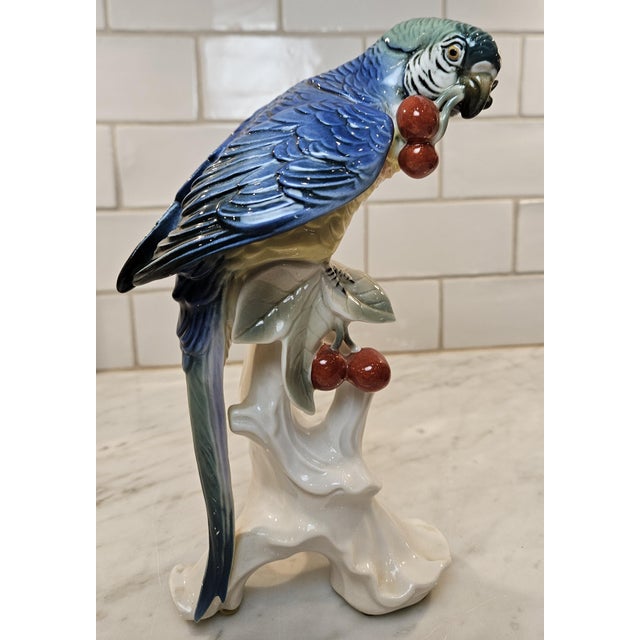 Ceramic Rare Pair of Karl Ens Parrots For Sale - Image 7 of 17