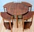 Mid-Century Modern Mid 20th Century Fyne Ladye Nesting Cocktail Table Set – Round Mahogany Coffee Table With 4 Demilune Side Tables For Sale - Image 3 of 14