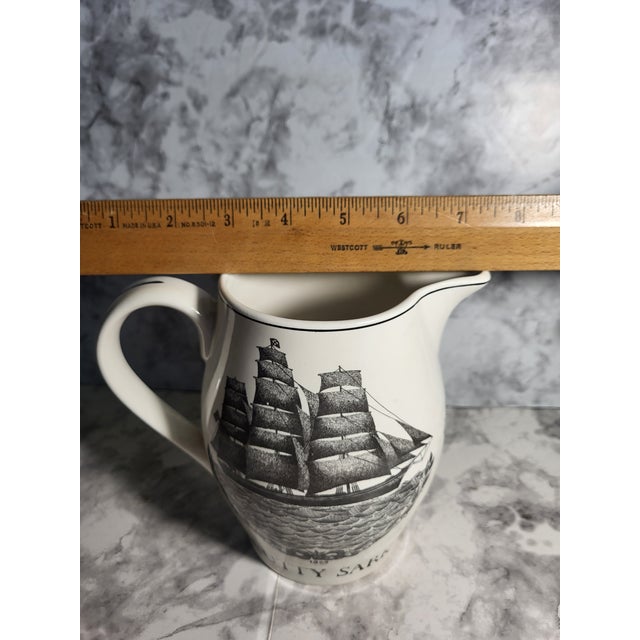 1990s Cutty Sark Nautical Transferware Pitcher For Sale - Image 11 of 13