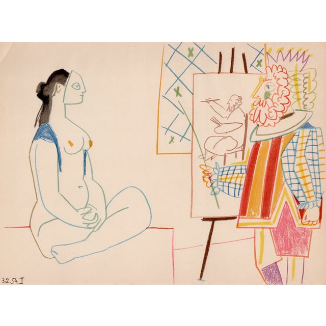 Pablo Picasso, The King and the Masked Woman, Nude, Lithograph, 1954 For Sale - Image 8 of 8