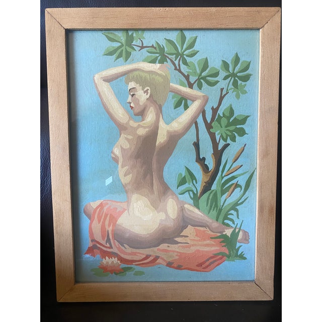 Vintage 1950's Max S. Klein's Palmer-Pann Corporation framed artwork. Three are acrylic paint on rolled canvas, four are...