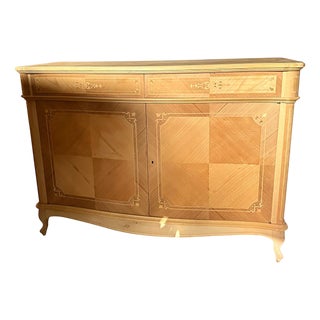 Italian Natural Walnut Sideboard with Cherry Inlays from Simoeng For Sale