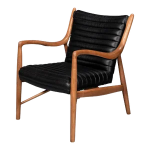 Black Leather Accent Chair