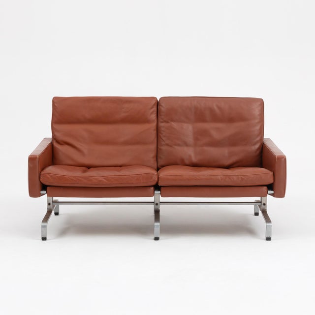 Animal Skin Poul Kjærholm Pk31 Leather Lounge Set for Fritz Hansen, Denmark, 1988 - Set of 4 For Sale - Image 7 of 18