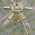 Gold Mid-Century Green and Clear Murano Glass Palmette Chandelier, Italy, 2010s For Sale - Image 8 of 10