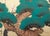 Goldenrod C. 1960s Showa Era Japanese Painted Silk Byobu Screen "Evergreen Pine Tree" For Sale - Image 8 of 18