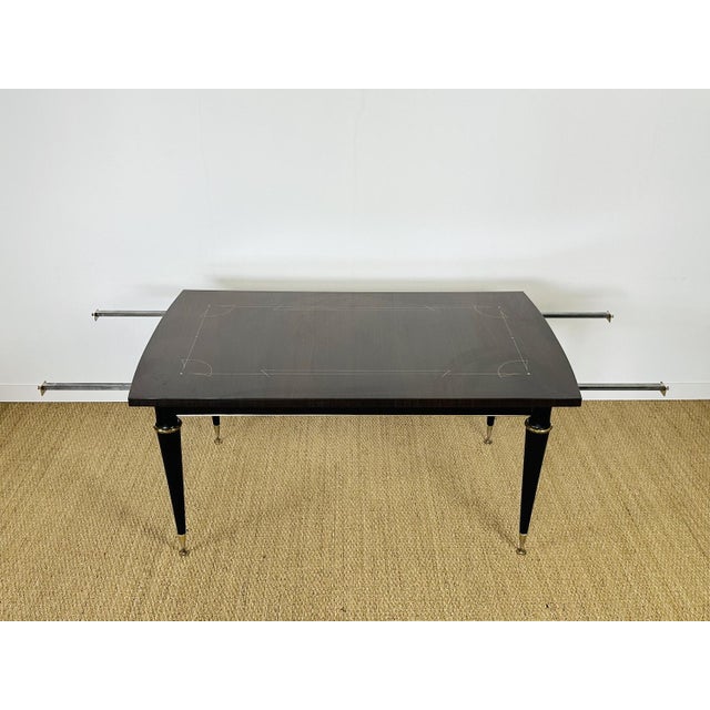 1940s Art Deco Dining Table in Macassar Ebony, 1940s For Sale - Image 5 of 14