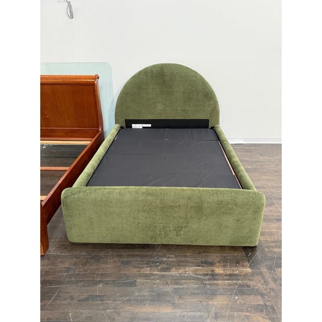 West Elm Full Size Williams-Sonoma for West Elm Elora Arched Upholstered Bed With Trundle For Sale - Image 4 of 12