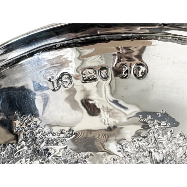 Silver Antique English Sterling Silver Goblet W/Repoussé Pastoral/ Rural Animal Scenes 7" H For Sale - Image 8 of 9