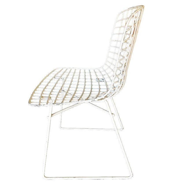 White White Bertoia Steel Wire Side Chair by Knoll, Pair For Sale - Image 8 of 11