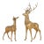 Pair of Stag and Doe Large Brass Sculptures For Sale