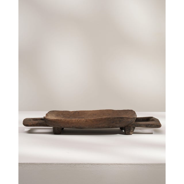 Mid 20th Century Mali Brutalist Brown Wood Platter For Sale - Image 15 of 18