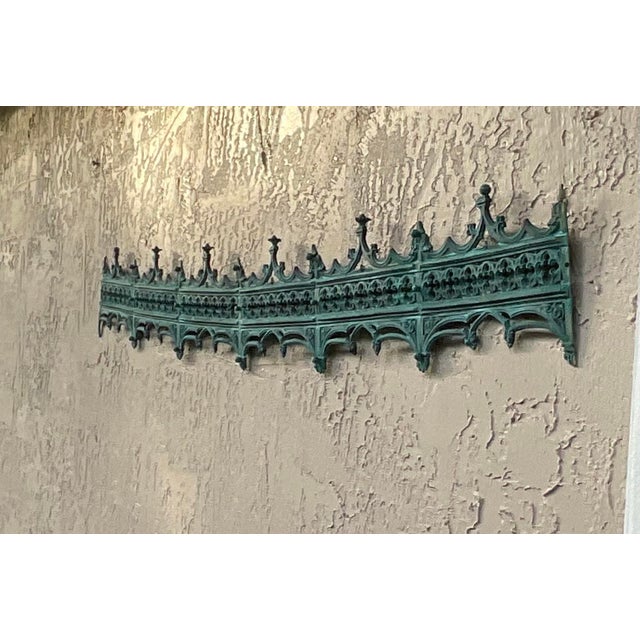 Metal Funky Exquisite Antique Bronze Architectural Wall Hanging For Sale - Image 7 of 18