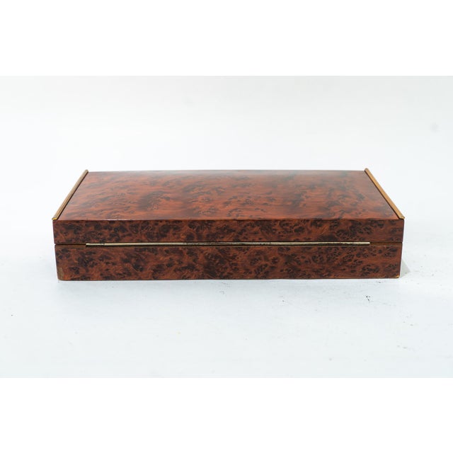 Maple cigar box around 1950s Hand shellac polished