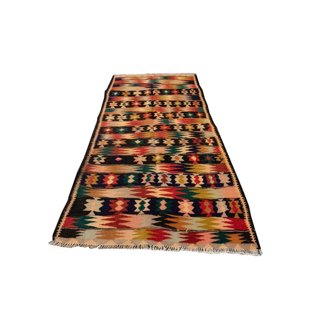 Mid-20th Century Vintage Kilim Runner Rug 3' 10" X 8' For Sale - Image 12 of 13