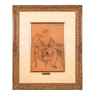 Pierre-Auguste Renoir Madame De Galéa Signed Original Sketch Graphite on Paper For Sale