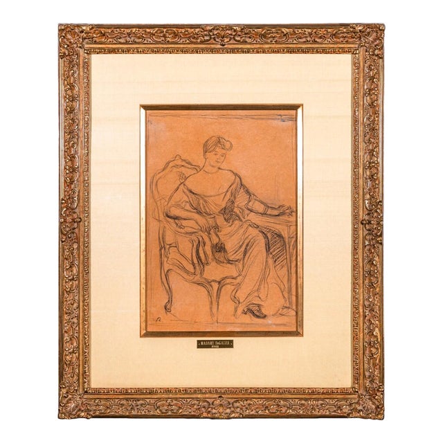Pierre-Auguste Renoir Madame De Galéa Signed Original Sketch Graphite on Paper For Sale