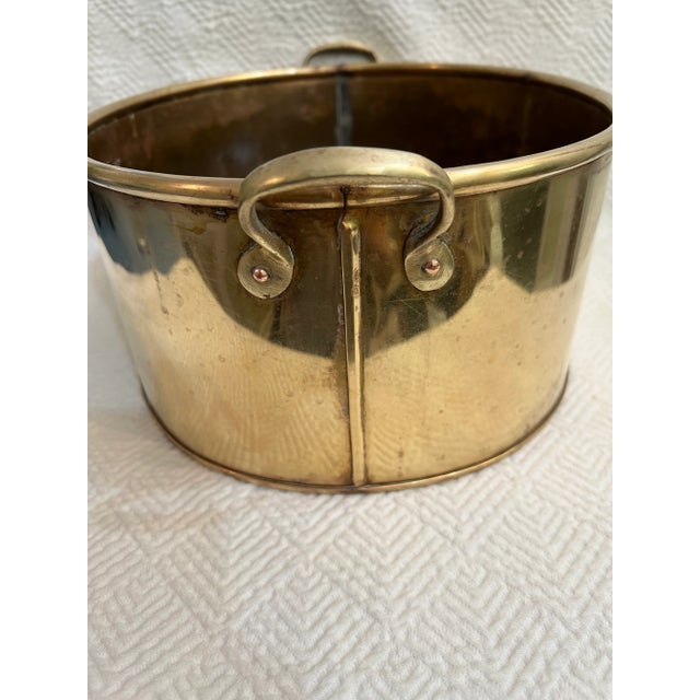Vintage English Brass Preserve Pot or Planter For Sale - Image 4 of 8