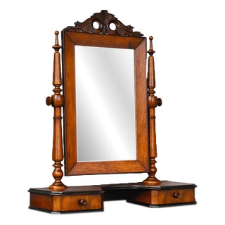 Gründerzeit Table Mirror in Wood For Sale