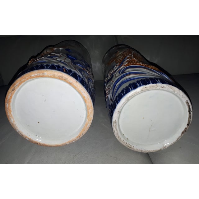 Arita Porcelain Vases with Carps Decoration, Japan, Set of 2 For Sale - Image 18 of 18