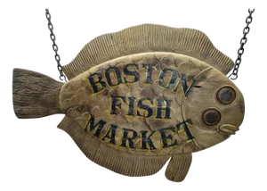 Boston Fish Market Trade Sign
