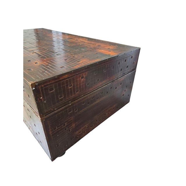 Vintage Asian Camphor Wood Trunk Coffee Table Blanket For Sale - Image 11 of 15